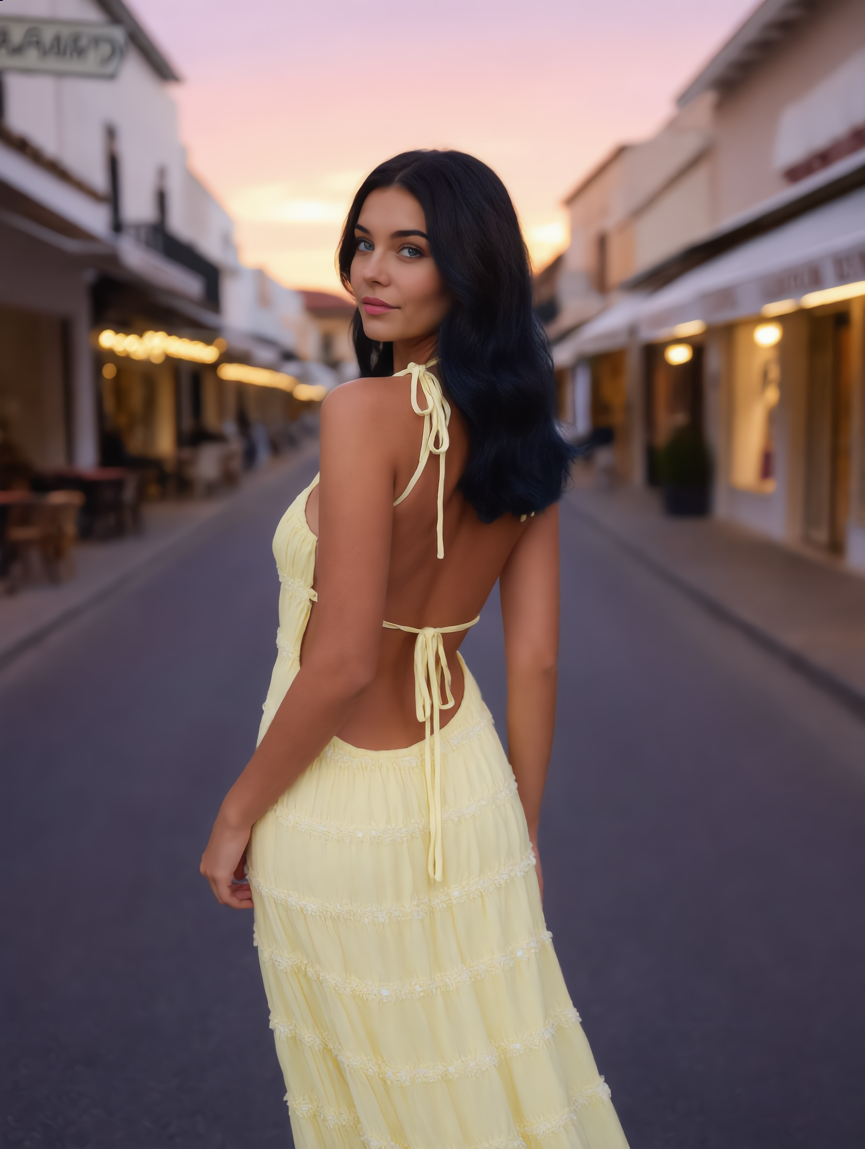 Maxi Jurk Halter – Open Rug Zomerjurk Dames