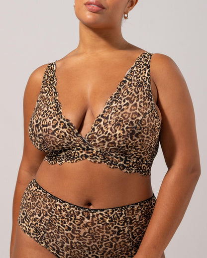 FELINE – Plunge Bralette Luipaard