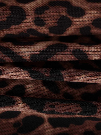 Shapewear Halter Tummy Control One Piece Swimsuit - LivingCurves Leopard Swimwear Leopard / XS