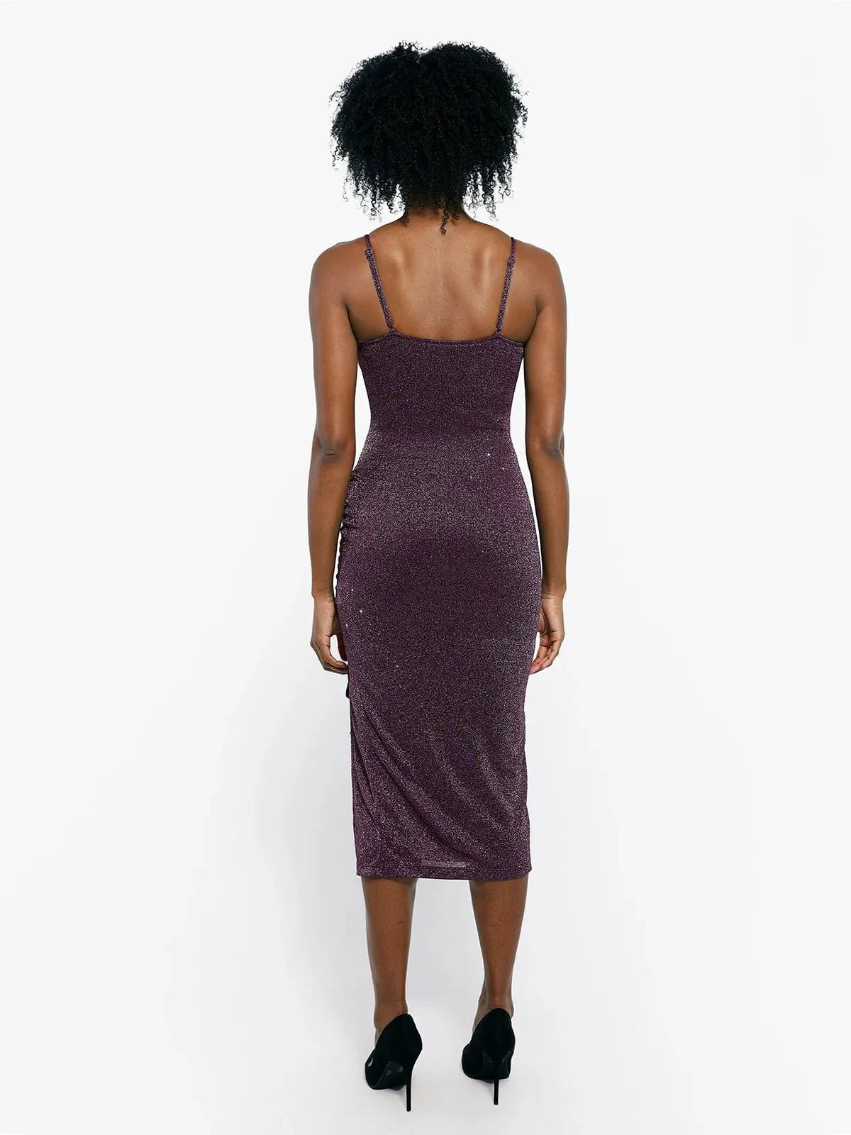 LYONA – Metallic Shaping Midi Dress