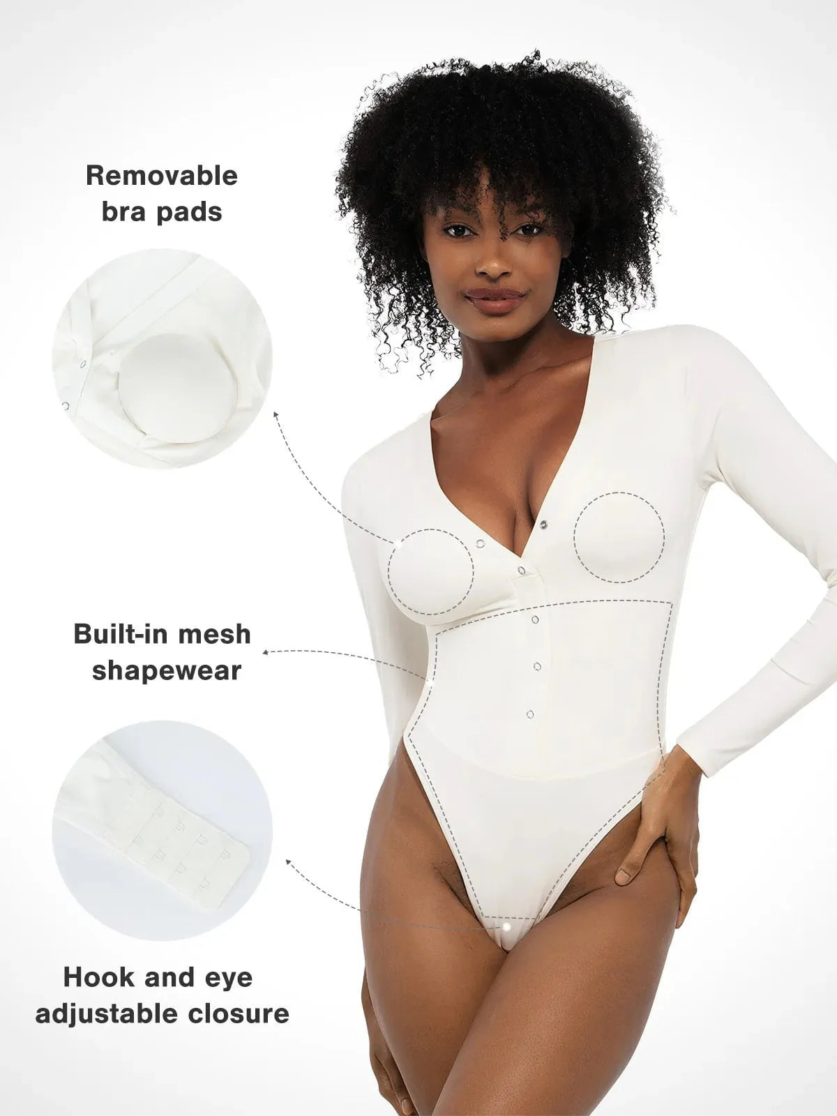 Redtag Thermal Shapewear Long Sleeve Tummy Control Bodysuit - LivingCurves Tops Body Shaper Sculpting Warm Winter Black / XS