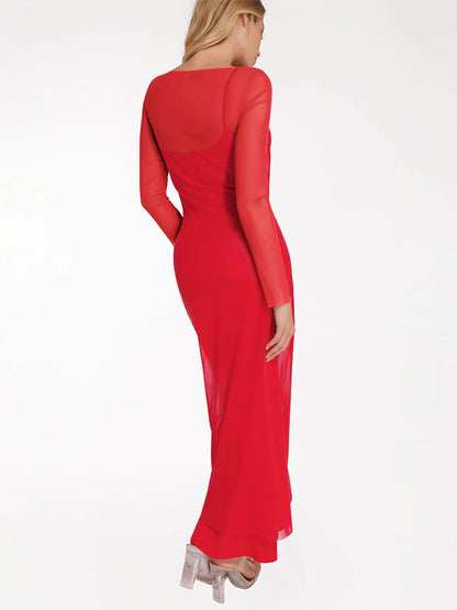 LYSERA – Sheer Mesh Maxi Cover-Up