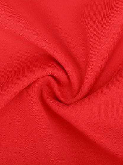 RHEA – Cold Shoulder Shaping Bodysuit - LivingCurves Tops Body Shaper Contrast Trim Winter Rood / XS