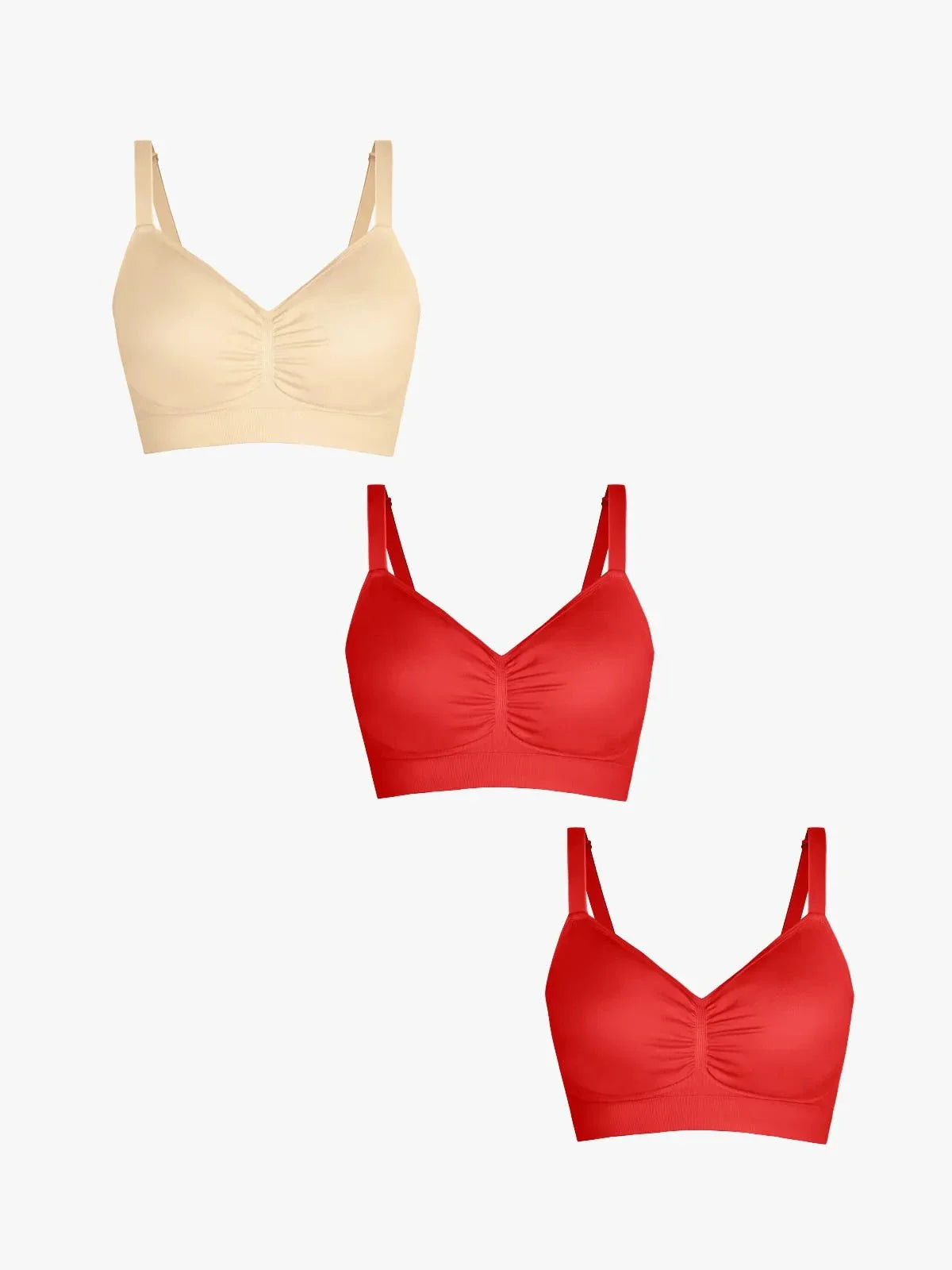 MAELLE | 3-Pack Naadloze Comfortbeha met Uitneembare Pads