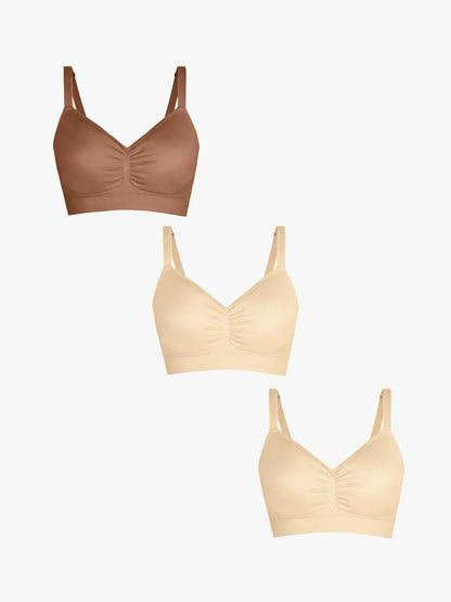 MAELLE | 3-Pack Naadloze Comfortbeha met Uitneembare Pads
