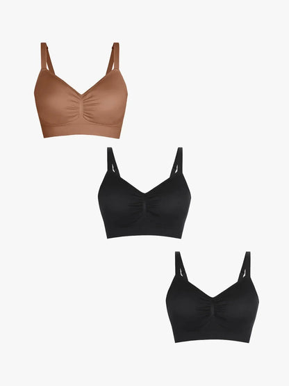 MAELLE | 3-Pack Naadloze Comfortbeha met Uitneembare Pads