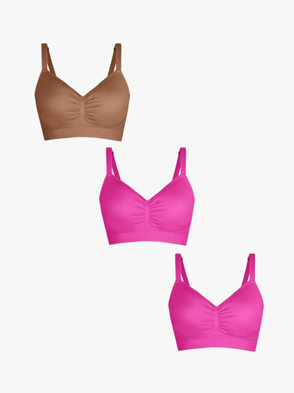 MAELLE | 3-Pack Naadloze Comfortbeha met Uitneembare Pads