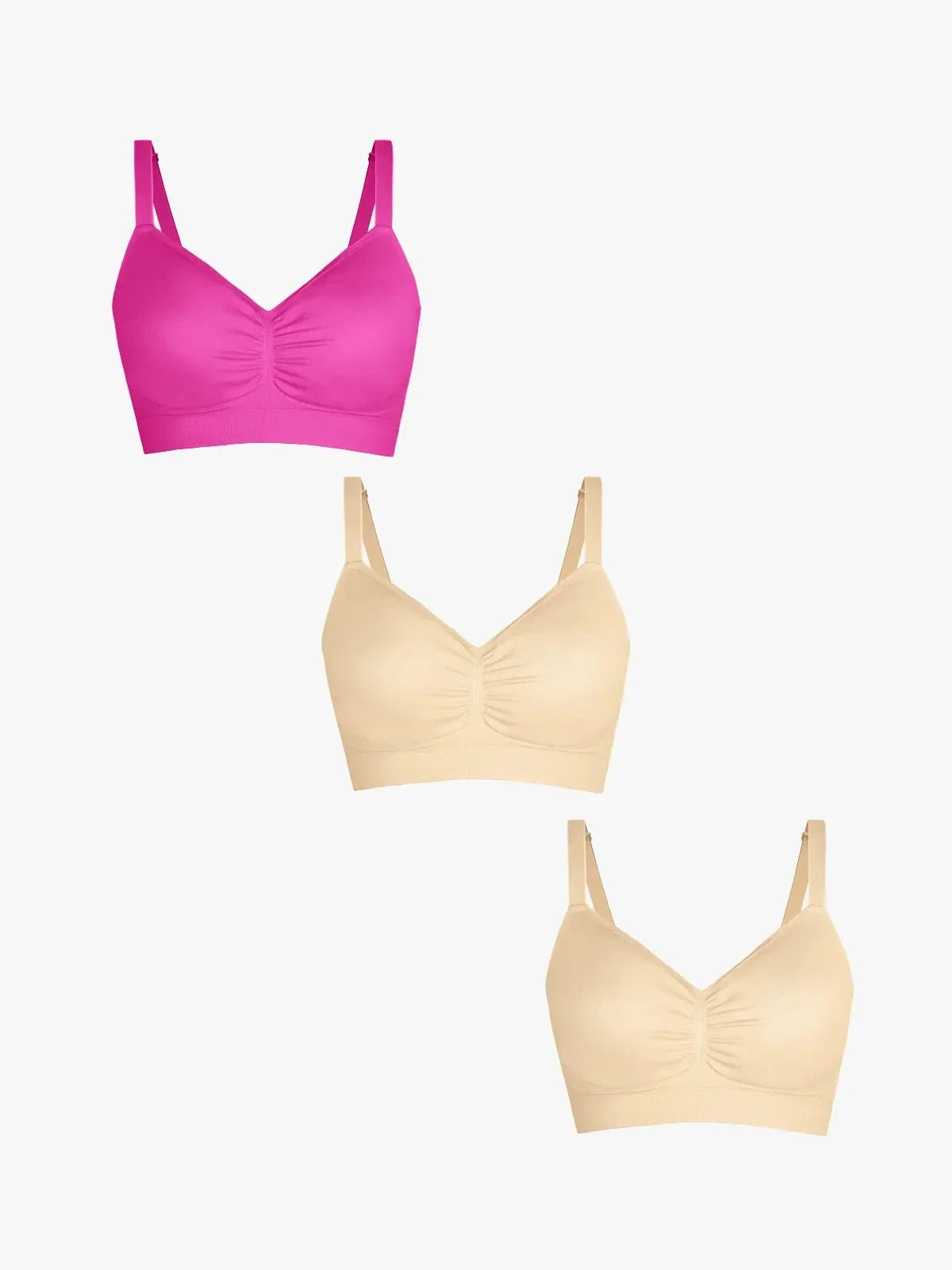 MAELLE | 3-Pack Naadloze Comfortbeha met Uitneembare Pads