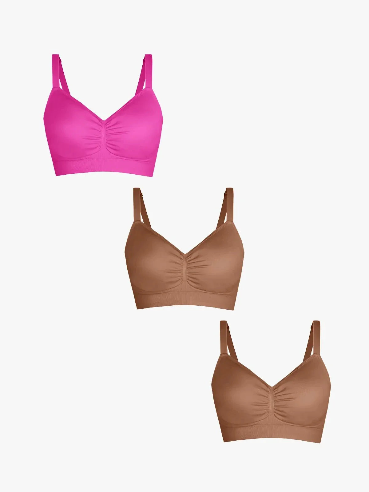 MAELLE | 3-Pack Naadloze Comfortbeha met Uitneembare Pads