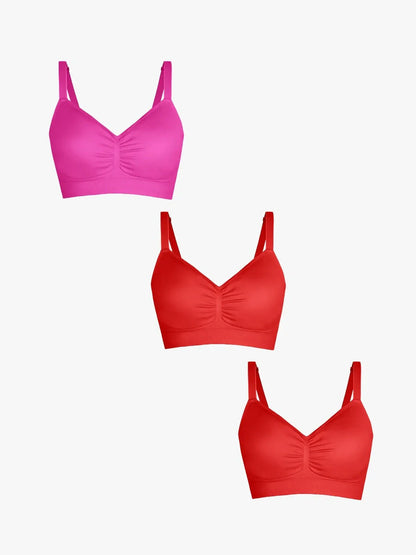 MAELLE | 3-Pack Naadloze Comfortbeha met Uitneembare Pads