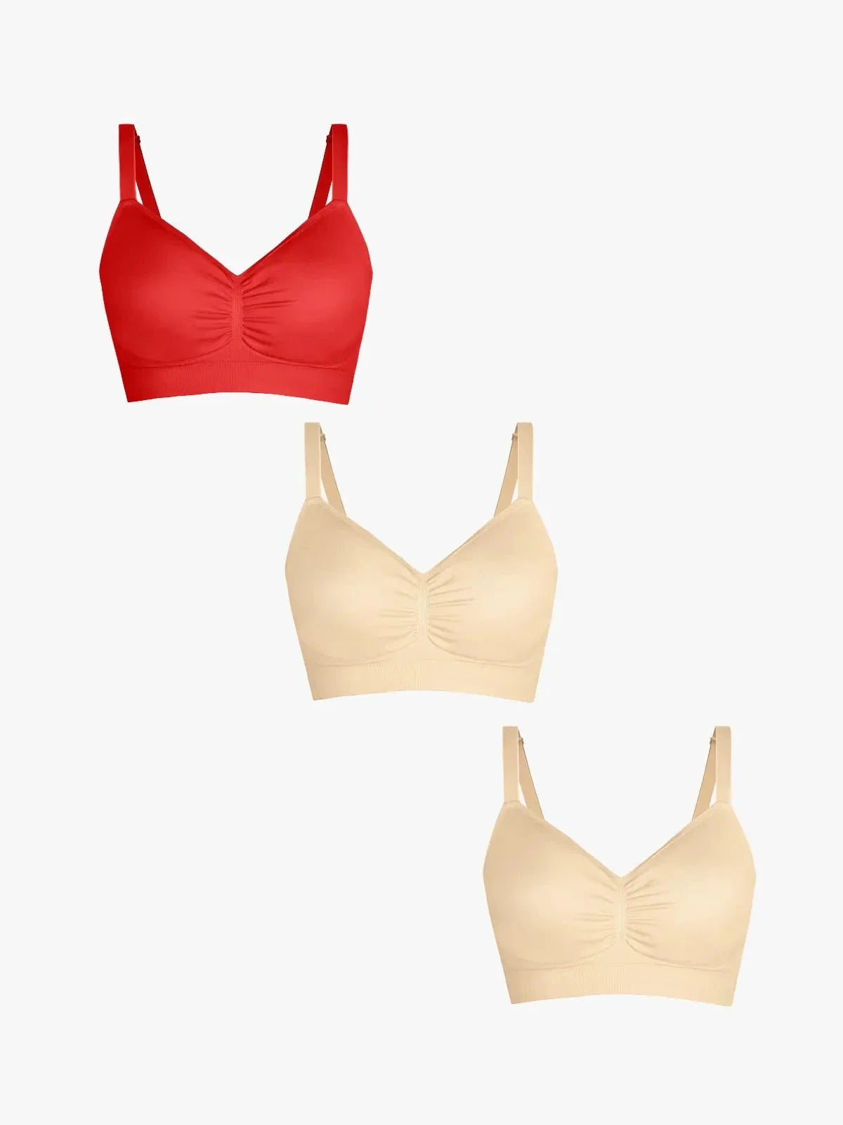 MAELLE | 3-Pack Naadloze Comfortbeha met Uitneembare Pads