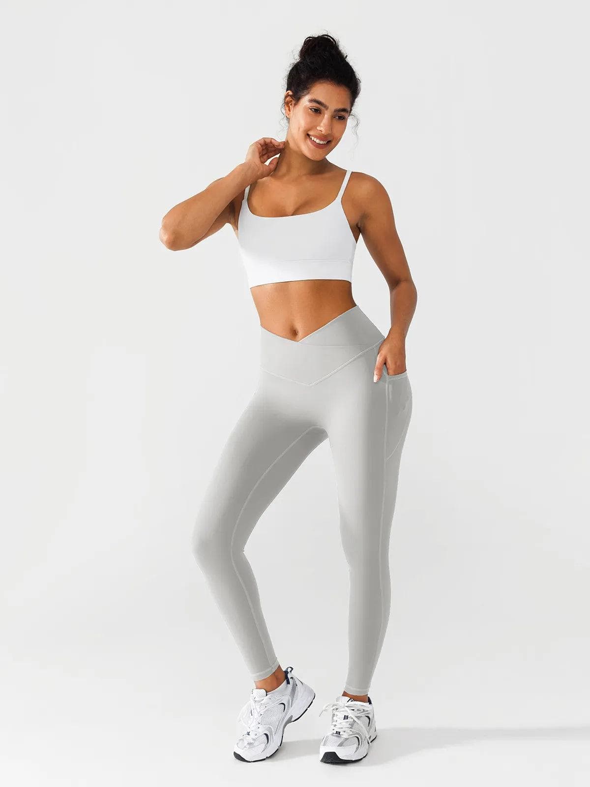 BRXL Butt Scrunch Crossover Waist Leggings - LivingCurves Pink / XS