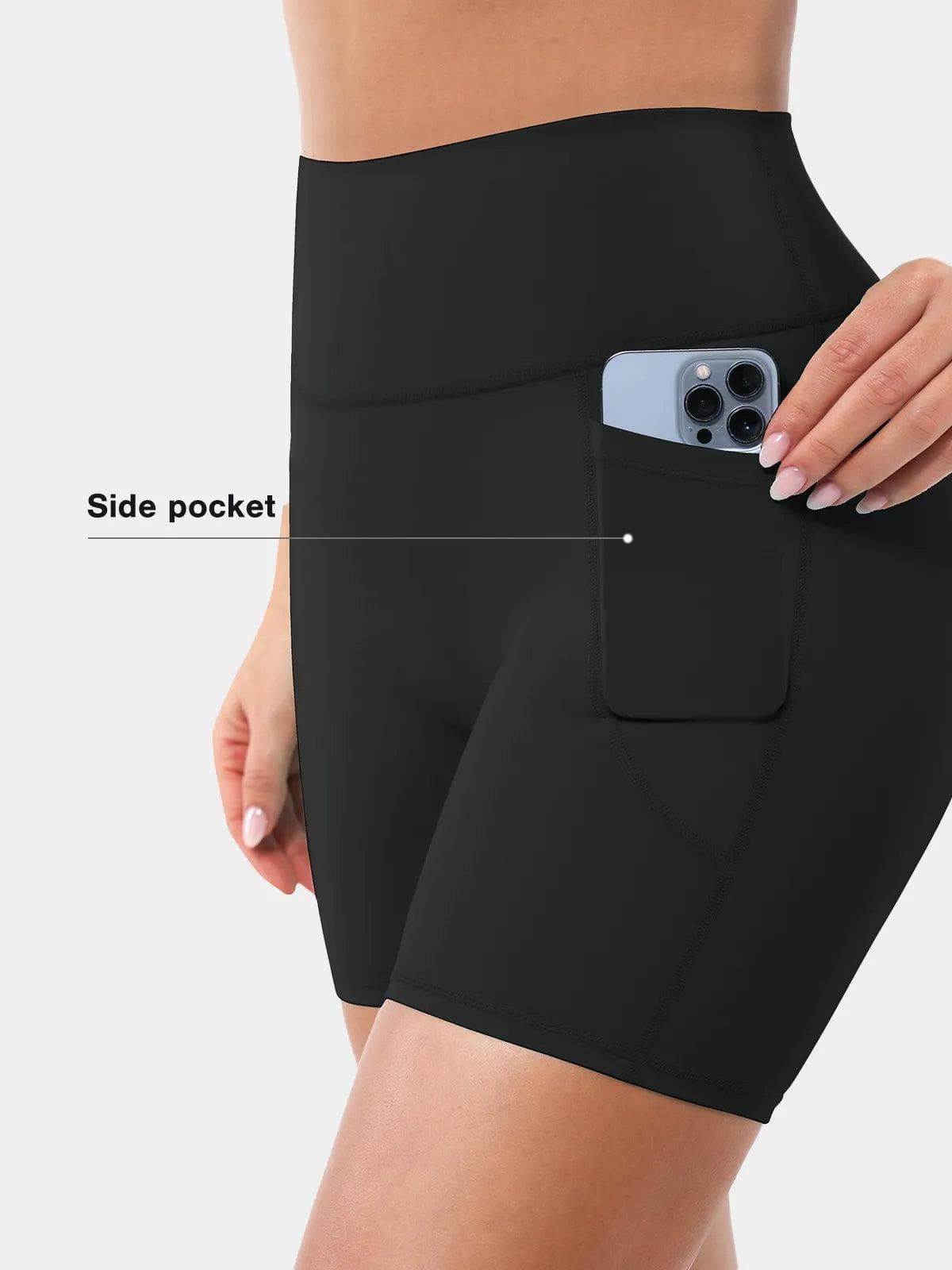 BRXL Cross Strap Sports Bra High-Waisted Shorts Set - LivingCurves Set / Black / XS