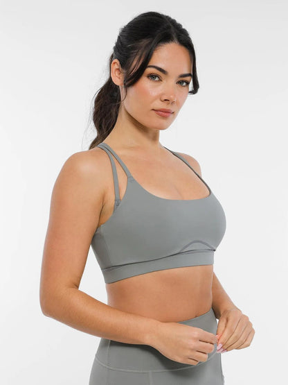 BRXL Cross Strap Sports Bra High-Waisted Shorts Set
