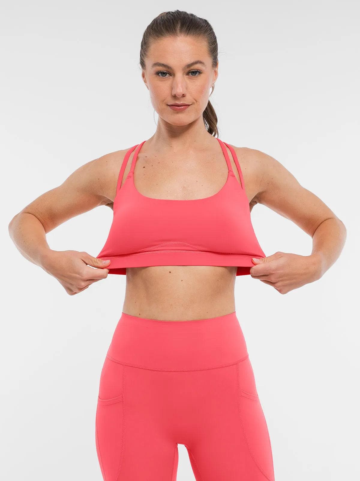 BRXL Cross Strap Sports Bra High-Waisted Shorts Set