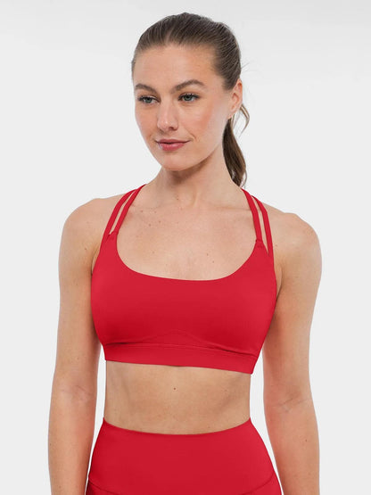 BRXL Cross Strap Sports Bra High-Waisted Shorts Set