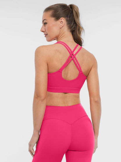 BRXL Cross Strap Sports Bra High-Waisted Shorts Set