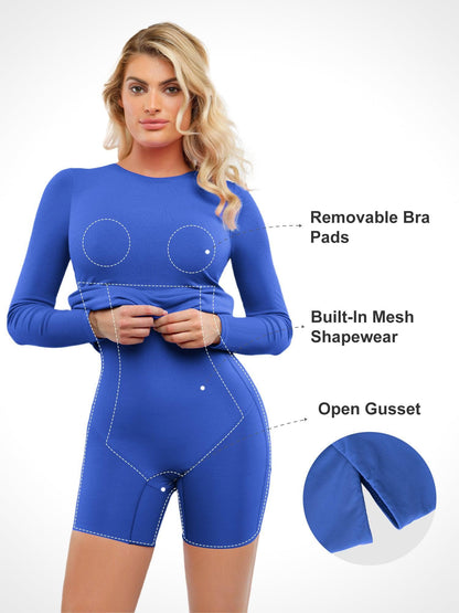 MILA – Shapewear Midi Jurk Lange Mouw