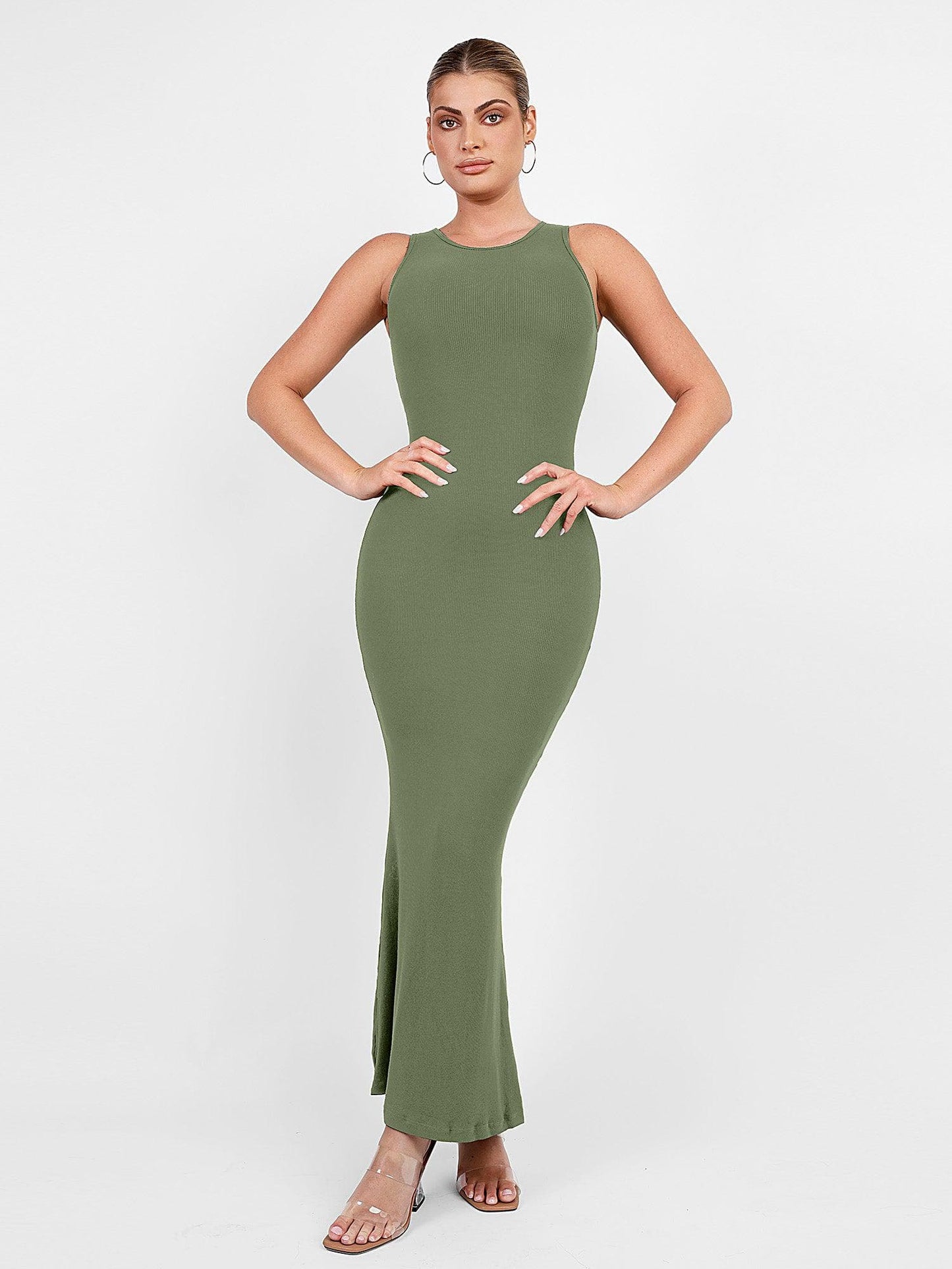 MELORA – Shaping Crew Neck Maxi Dress