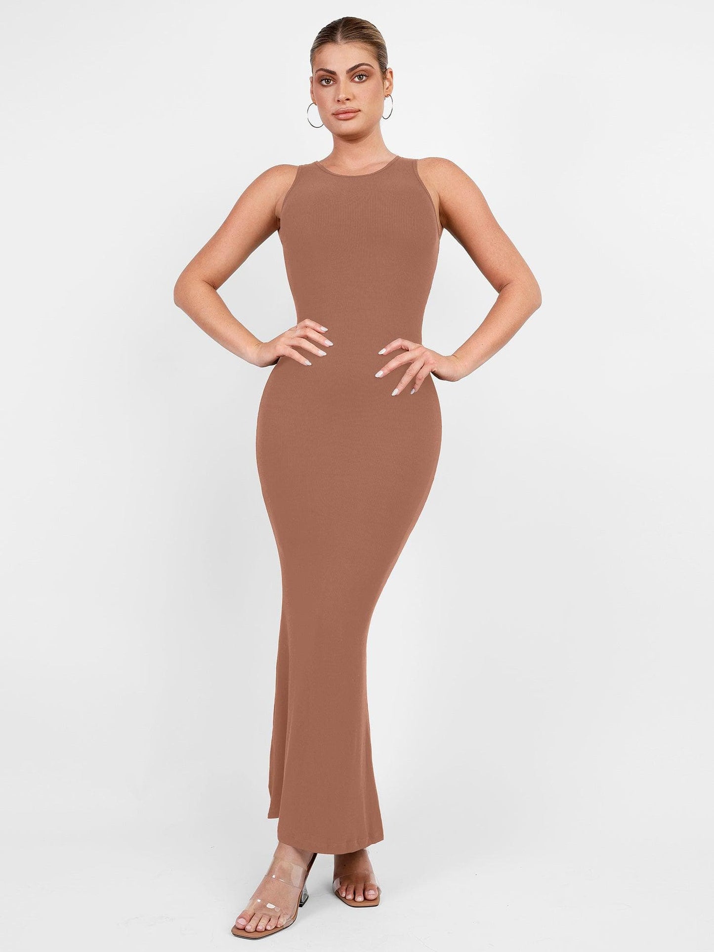 MELORA – Shaping Crew Neck Maxi Dress