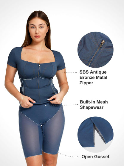 DARENA – Shaping Denim Midi Dress