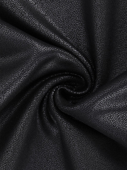 Shapewear Sculpting Faux Leather Front Slit Midi Skirt - LivingCurves Office Working Skirt Black / S