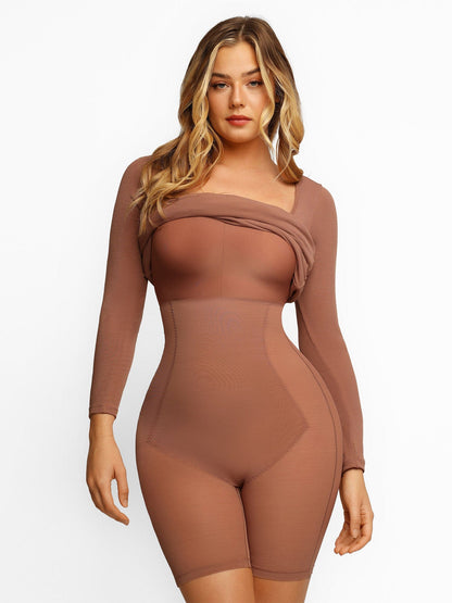 NOVA – Shapewear Maxi Dress met Lange Mouw