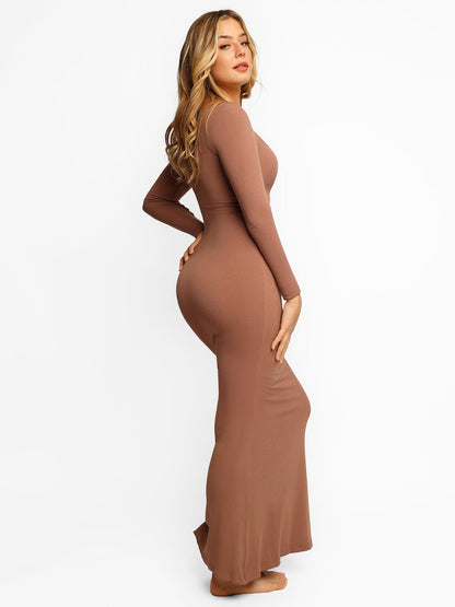 NOVA – Shapewear Maxi Dress met Lange Mouw