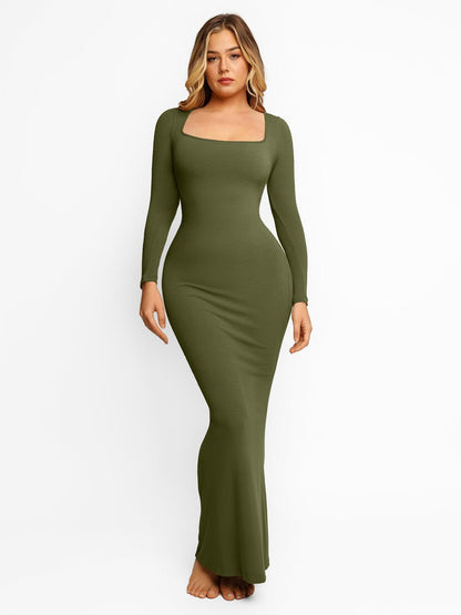 NOVA – Shapewear Maxi Dress met Lange Mouw