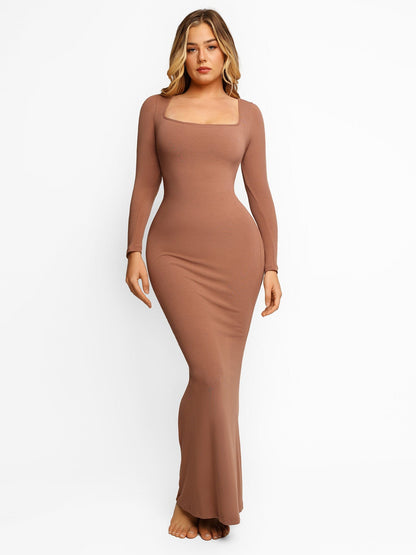 NOVA – Shapewear Maxi Dress met Lange Mouw