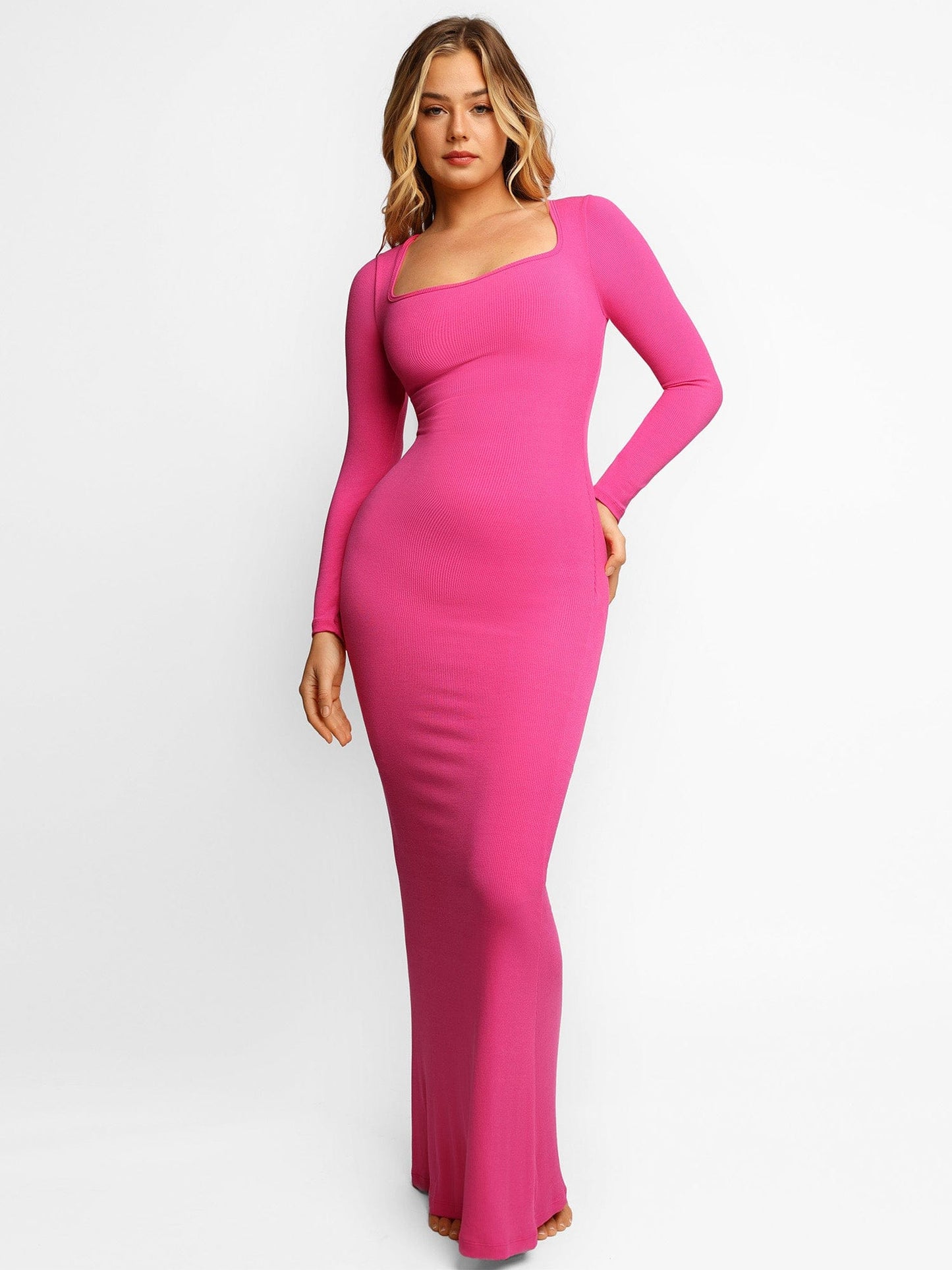 NOVA – Shapewear Maxi Dress met Lange Mouw