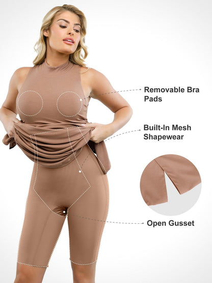 NOVARA – Shaping Mock Neck Maxi Dress