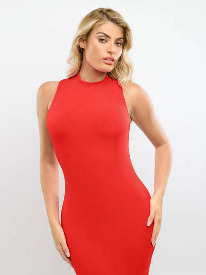 NOVARA – Shaping Mock Neck Maxi Dress