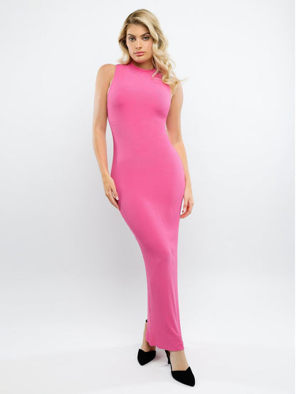 NOVARA – Shaping Mock Neck Maxi Dress