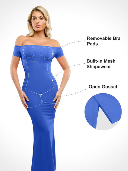 AMARIS – Off-Shoulder Shaping Maxi Dress