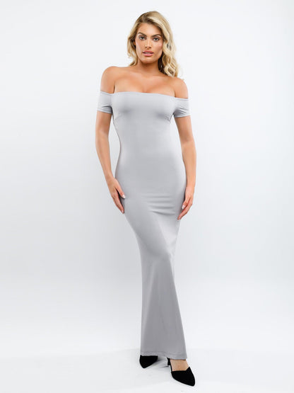 AMARIS – Off-Shoulder Shaping Maxi Dress