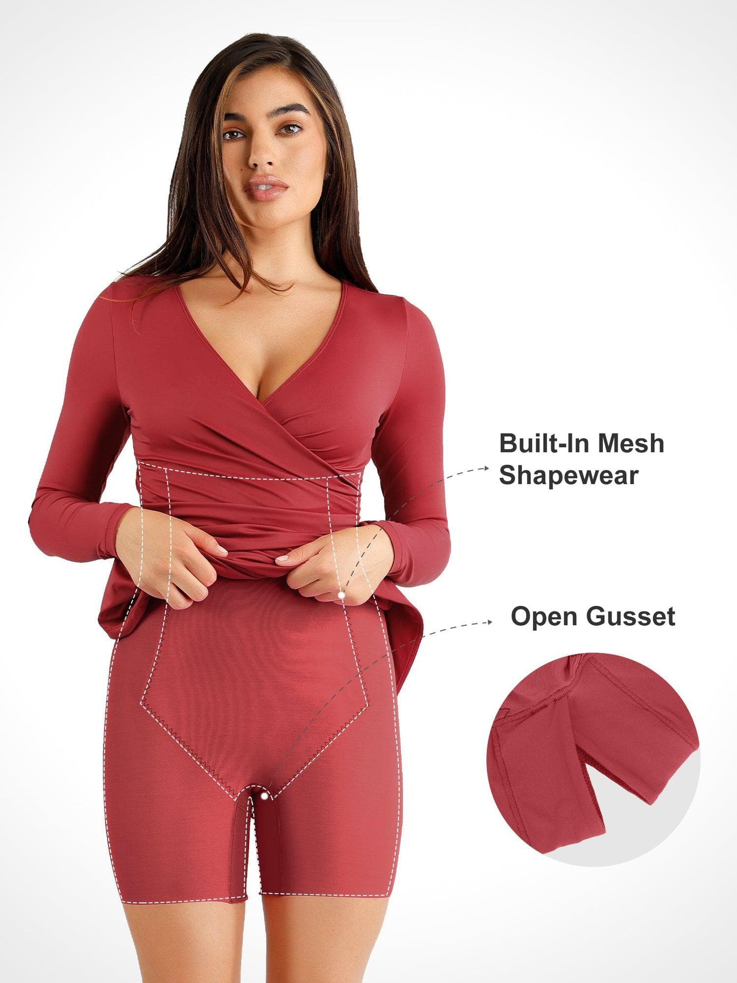 AURENE – Shaping Ruched Midi Dress