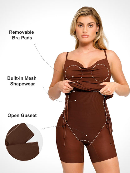 LIV – Shaping Ruched Mini Slip Dress