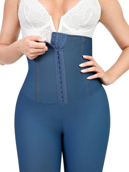 Shapewear High-Waist Tummy Control Denim Leggings - LivingCurves Denim Pants Blue / S