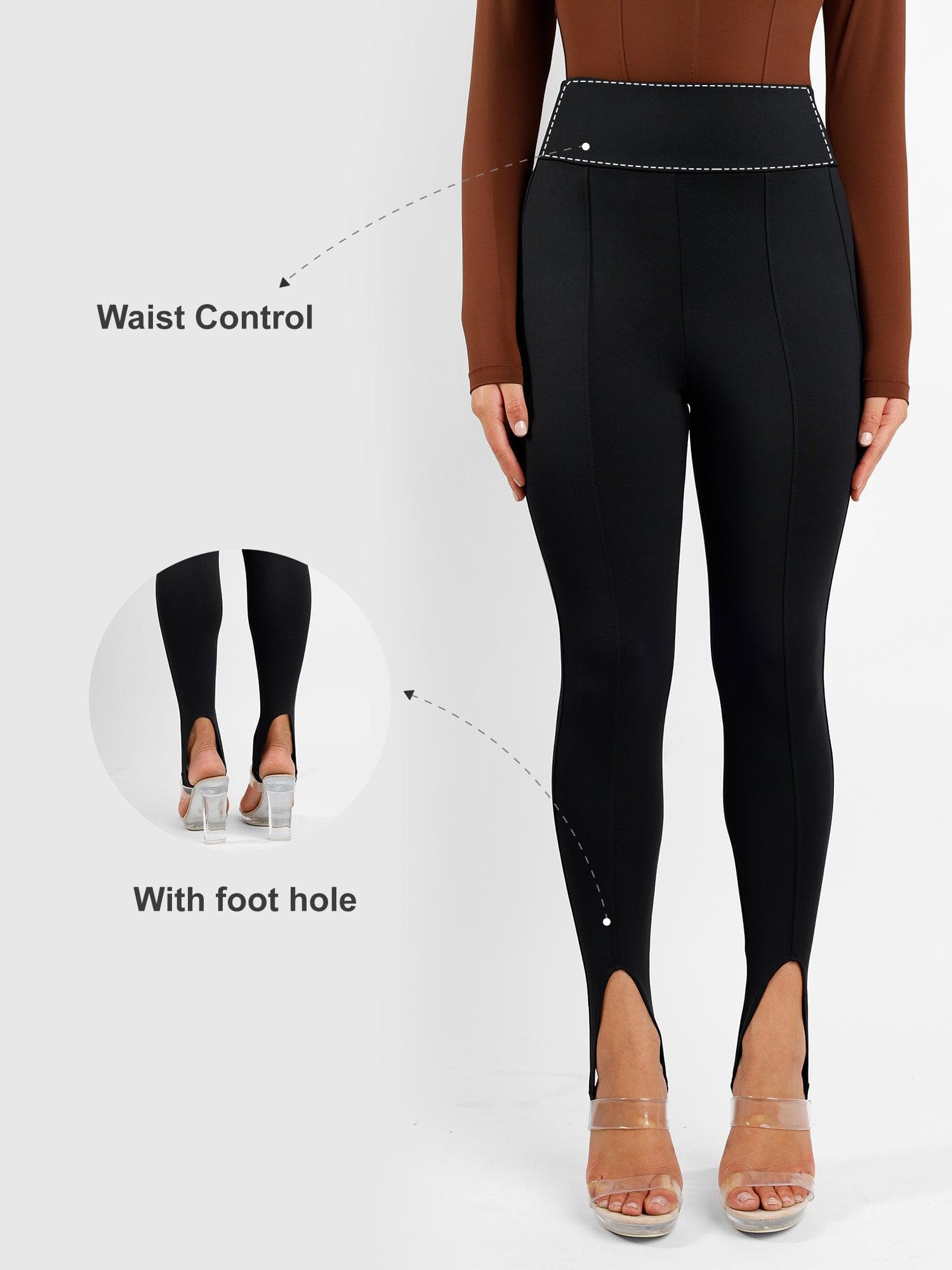 OPHELIA - Corrigerende Stirrup Leggings – High Rise