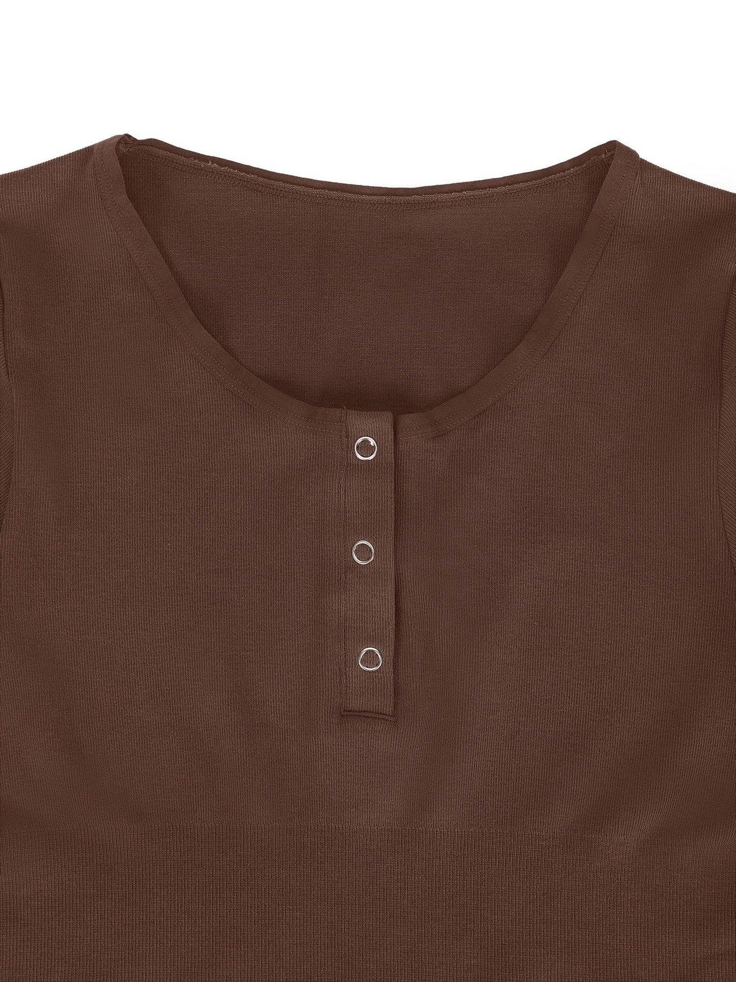 Shapewear Seamless Modal Long Sleeve Henley Bodysuit - LivingCurves Tops Body Shaper Winter Black / XS/S