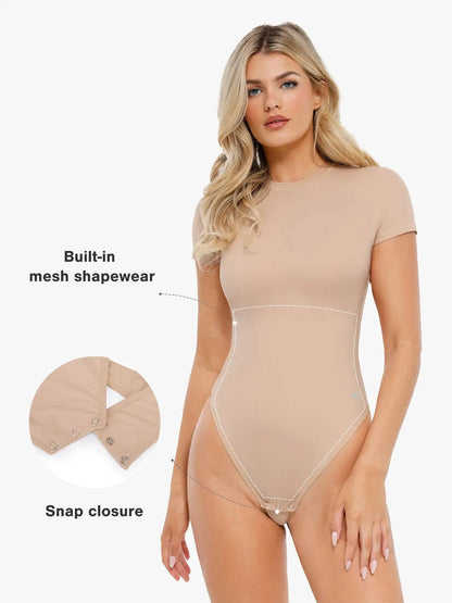 Shapewear Cloudsense Short Sleeve Crew-Neck Bodysuit