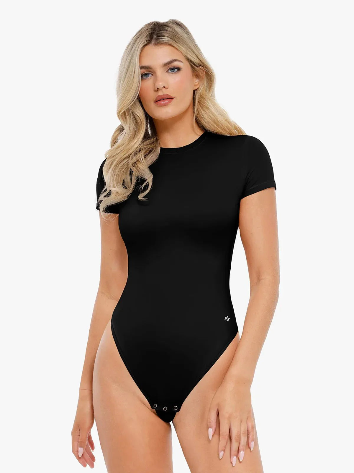 Shapewear Cloudsense Short Sleeve Crew-Neck Bodysuit - LivingCurves Soft Comfy Tops Body Shaper Black / S