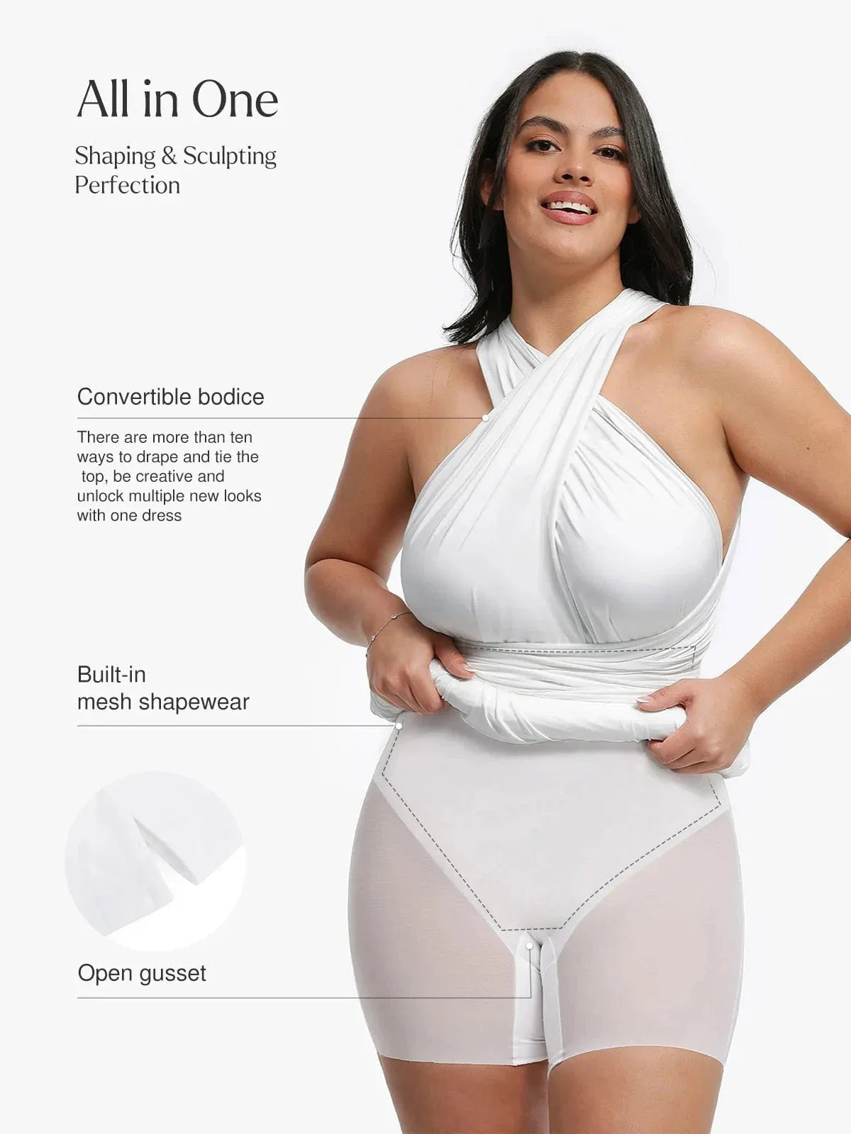 YARA – Shaping Convertible Infinity Midi Jurk