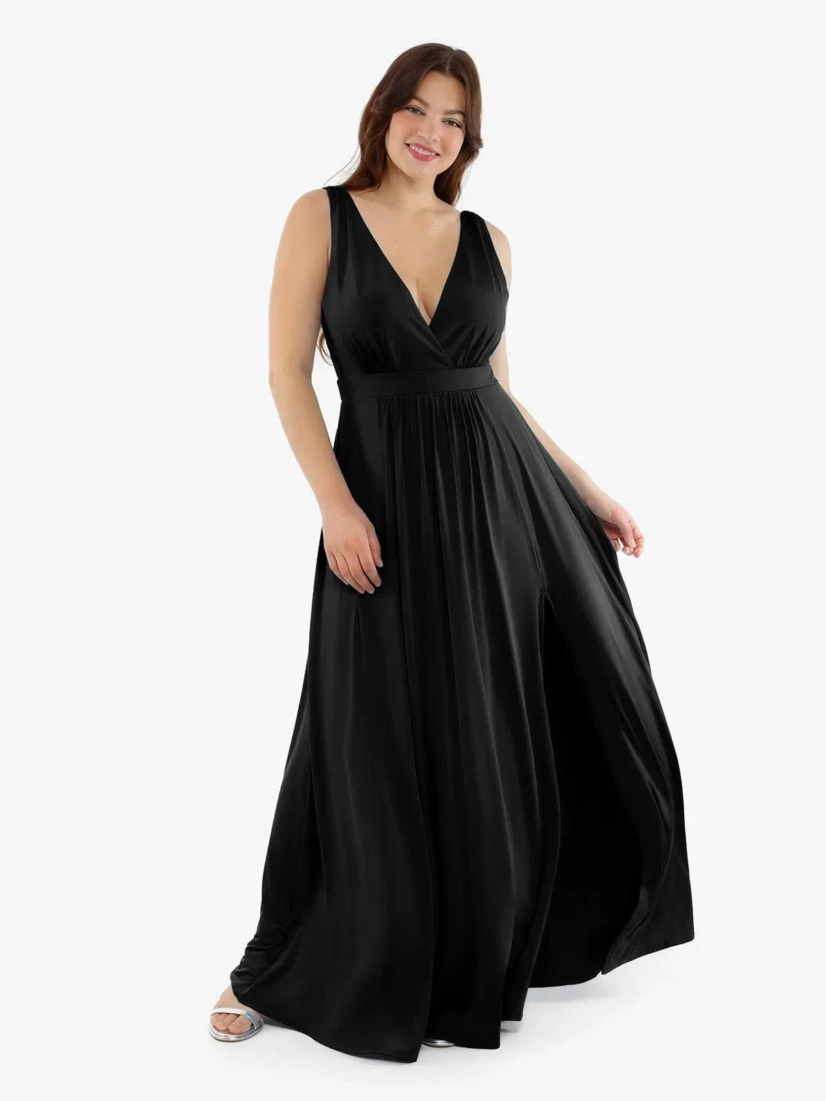 AVA – Deep V Goddess Maxi Dress