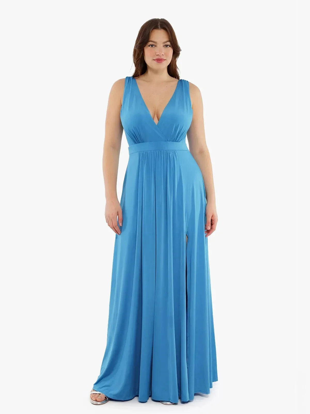 AVA – Deep V Goddess Maxi Dress