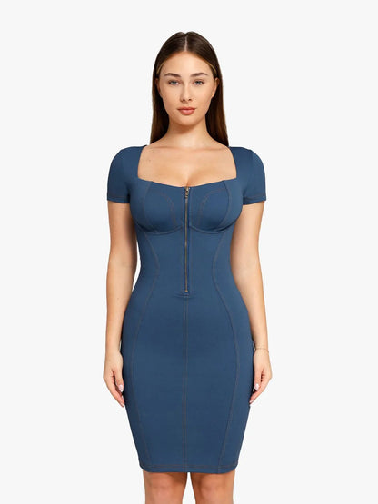 DARENA – Shaping Denim Midi Dress