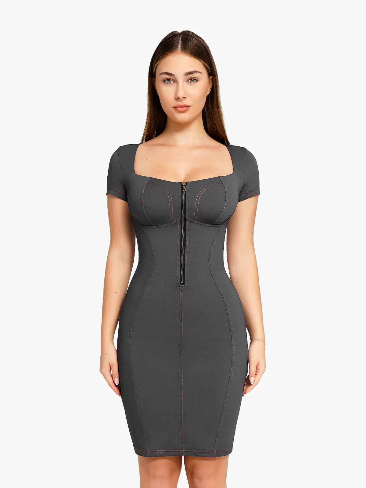 DARENA – Shaping Denim Midi Dress