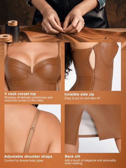 VESTA – Faux Corset Dress
