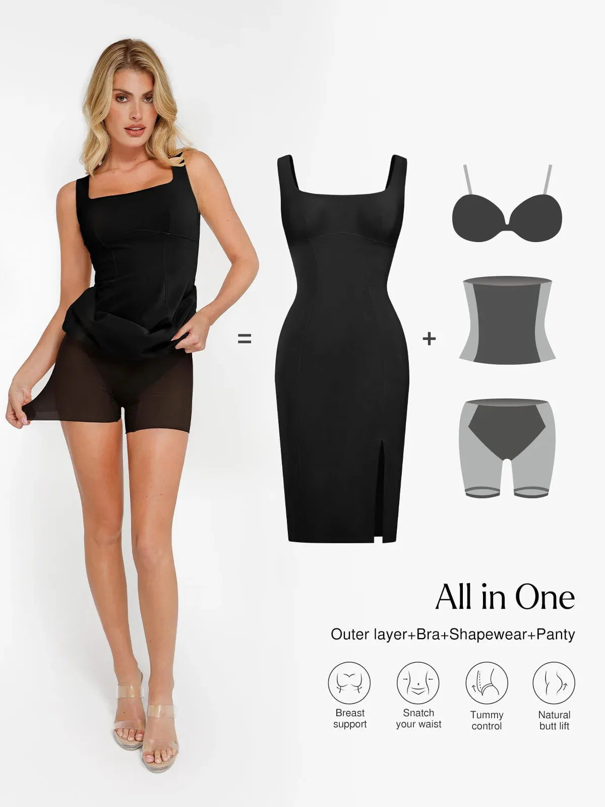 LINA – Nubuck Sculpt Midi Dress